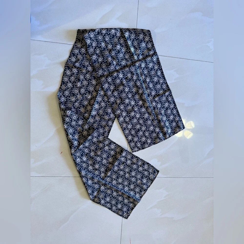 Silk Ombre Lightweight Accent Scarf black floral and gray
